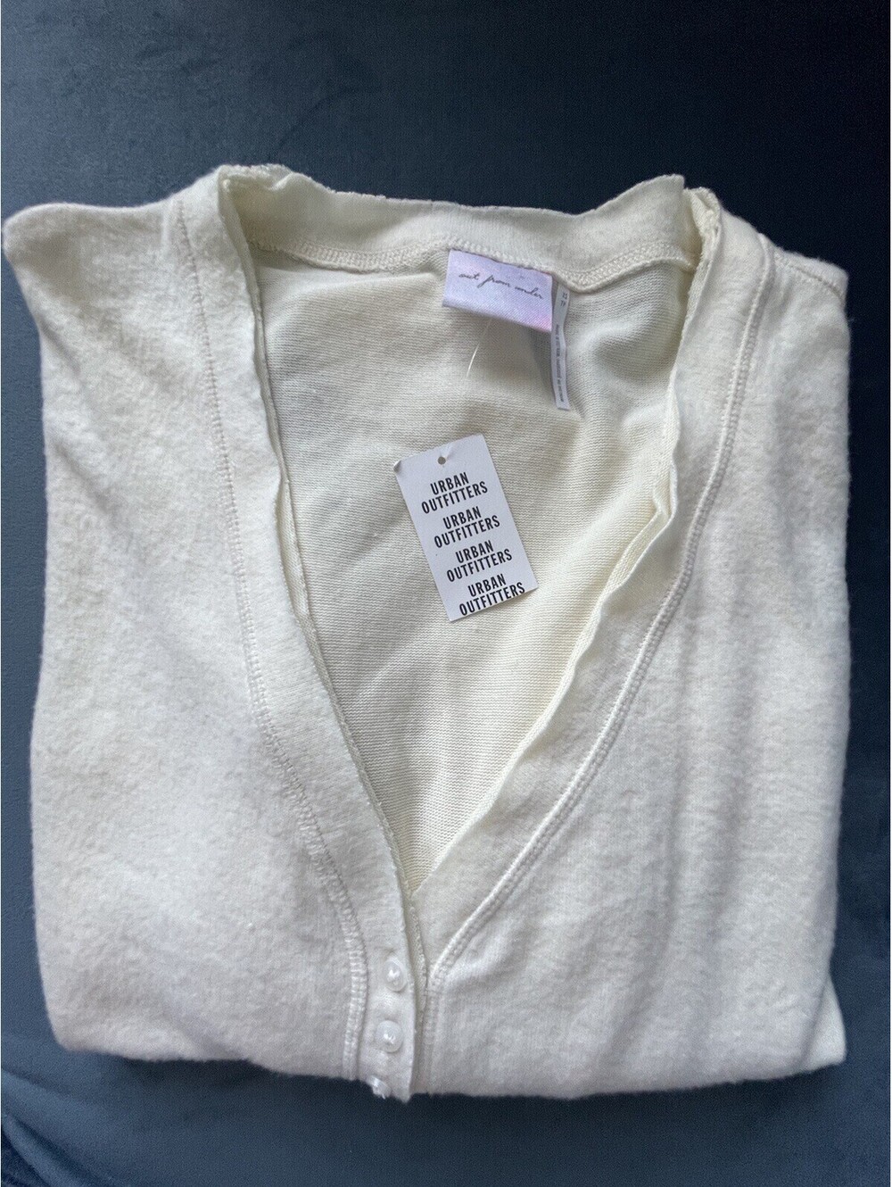 Urban Outfitters Out From Under Women XS Super Soft Ivory Sweater Button L/S NWT - Picture 9 of 15